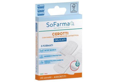 SoFarma Cerotti Con Garza Ad Alto Spessore Acqua-Stop 20 pezzi