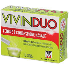 VivinDuo Febbre e Congestione nasale 500MG/60MG Granulato per soluzione orale