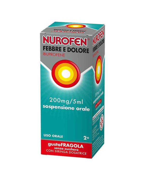 Nurofen Febbre e Dolore Bambini 200 mg/5 ml Ibuprofene Fragola