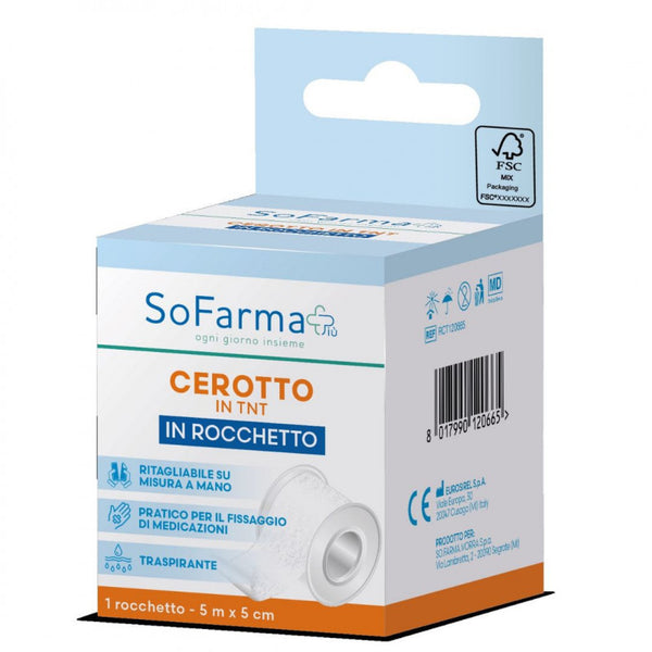 SoFarma Cerotto In TNT In Rocchetto 5x5 cm